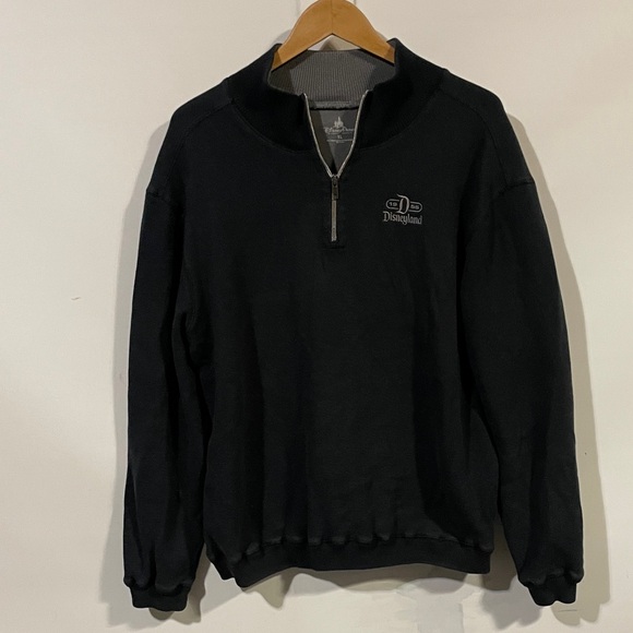 Disney Other - Disneyland Black Zip-Up Men's Sweater